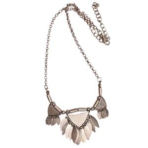 Vintage Bohemian Silver-Tone Bib Necklace